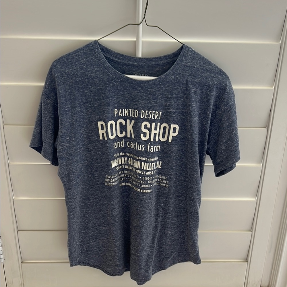 Anthropologie Blue Graphic Tee